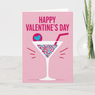 Tarjeta de fiesta de cóctel de San Valentín