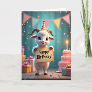 Tarjeta de fiesta de criatura esponjosa