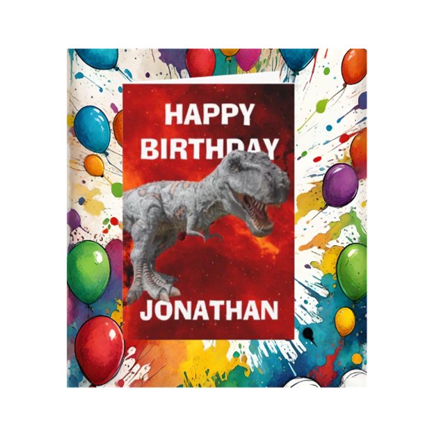 Tarjeta de fiesta de cumpleaños de los niños de Di (adorable personalized Tyrannosaurus card perfect for any little boy or girl!)