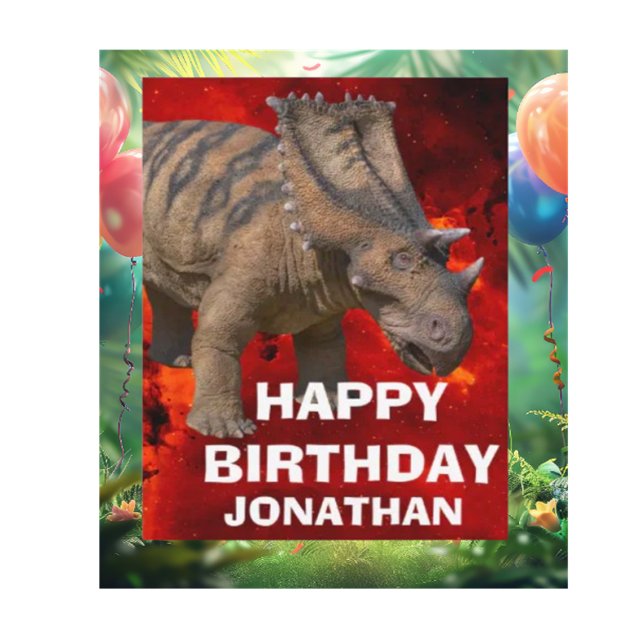 Tarjeta de fiesta de cumpleaños de los niños de Di (Imagine the look on their face when they receive this dino-mite card )