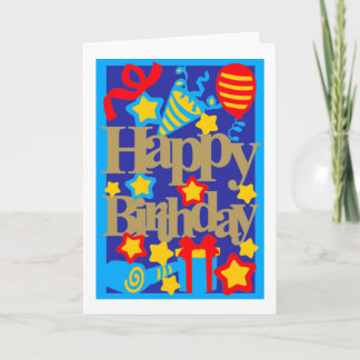 Tarjeta de Fiesta de cumpleaños feliz