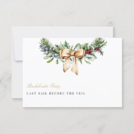 Tarjeta de fiesta de despedida de soltera con deco