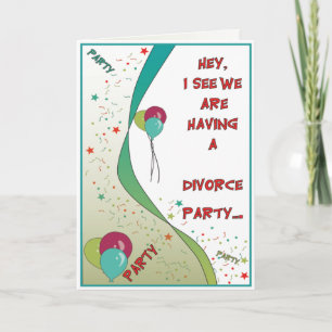 Tarjeta de Fiesta de Divorcio