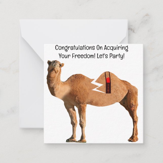 Tarjeta de Fiesta de Divorcio de Felicidades (Anverso)