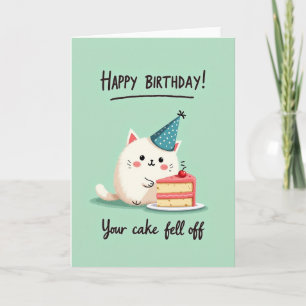 Tarjeta de fiesta de felino esponjoso