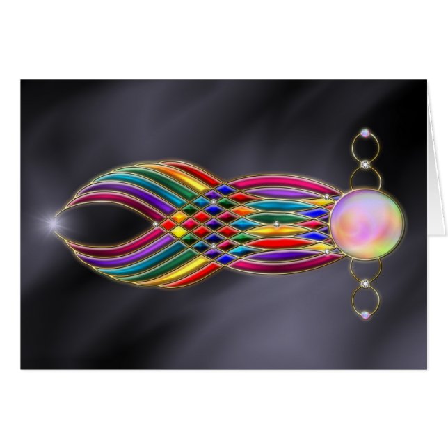 Tarjeta de fiesta de joyas (Anverso (Horizontal))