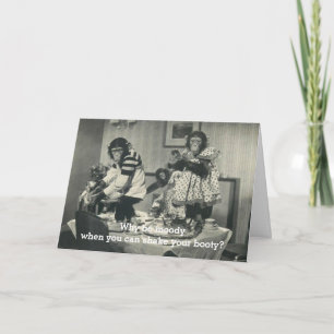 Tarjeta de fiesta de mono divertida