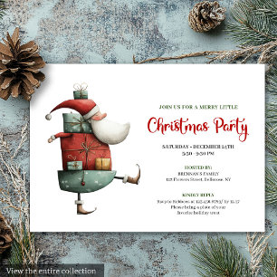 Tarjeta de fiesta de Navidad con Santa divertido e