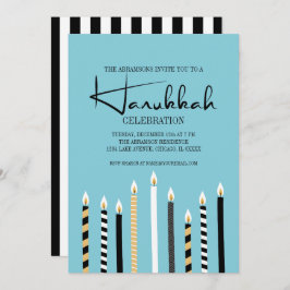 Tarjeta de fiesta de navidad de las velas Hanukkah