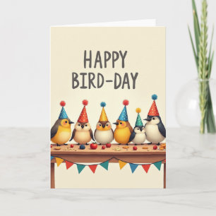 Tarjeta de fiesta de pájaro de lunares