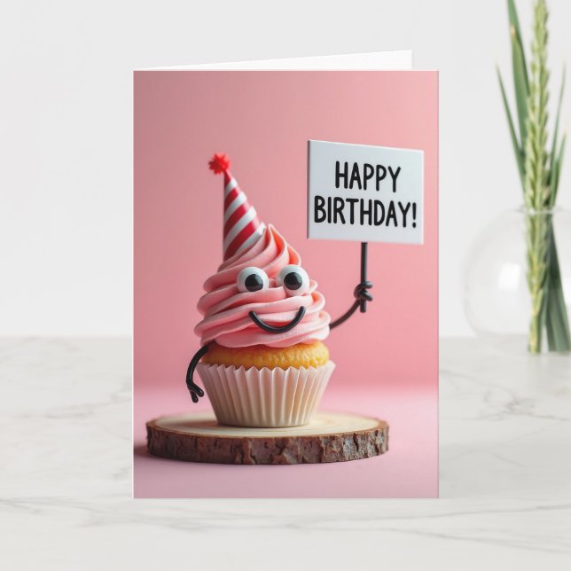 Tarjeta de fiesta de pastelito festivo (Anverso)