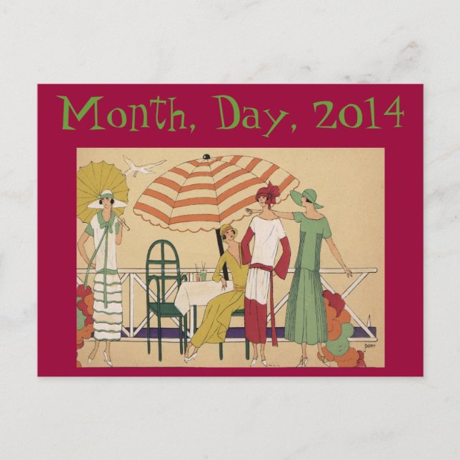 Tarjeta de Fiesta de playa de la piscina de estilo (Anverso)