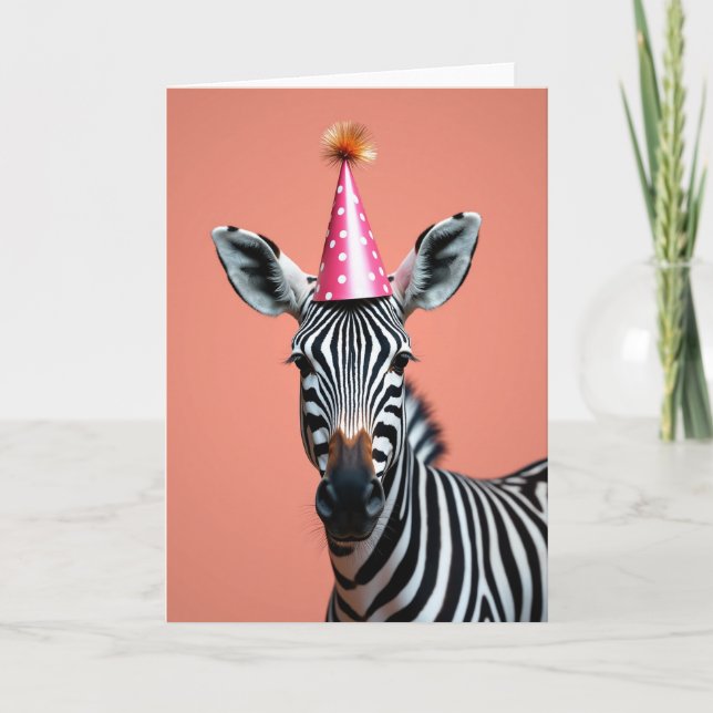 Tarjeta de fiesta de rayas festivas (Anverso)