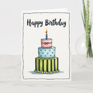 Tarjeta de Fiesta de Tarta de Lunares