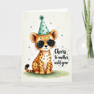 Tarjeta de fiesta del gato manchado
