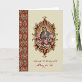 Tarjeta de Fiesta Española Virgen María Guadalupe