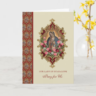 Tarjeta de Fiesta Española Virgen María Guadalupe 