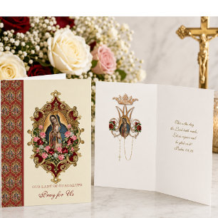 Tarjeta de Fiesta Española Virgen María Guadalupe