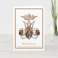 Tarjeta de Fiesta Española Virgen María Guadalupe
