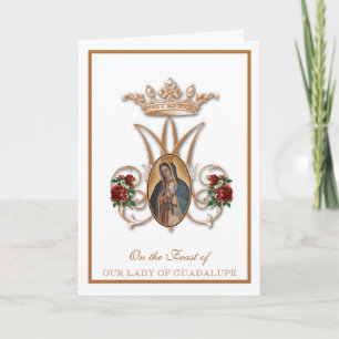 Tarjeta de Fiesta Española Virgen María Guadalupe 