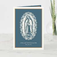 Tarjeta de Fiesta Española Virgen María Guadalupe 