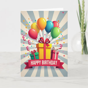 Tarjeta de Fiesta Explosión de Sol