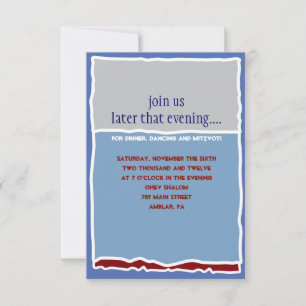Tarjeta de Fiesta Guay Torah Themed Bar Bat Mitzva
