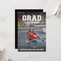 Tarjeta de Fiesta minimalista de Graduación de Fot