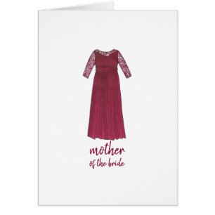 Tarjeta de fiesta nupcial de la madre de la Boda d
