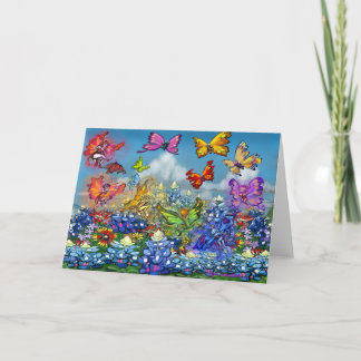 Tarjeta de Fiesta Rainbow Pixies para Flores Silve