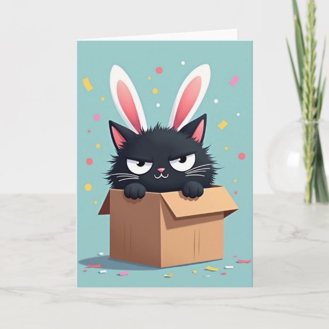 Tarjeta de fiesta sorpresa de Grumpy Cat (Anverso)