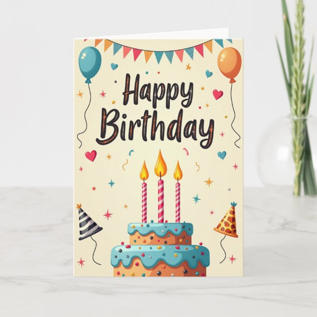 Tarjeta de fiesta triangular (Anverso)
