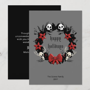 Tarjeta de Fiestas Felices Gótica para la Guerra N