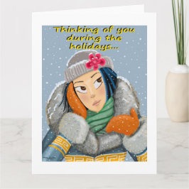 Tarjeta de fiestas pensando en ti