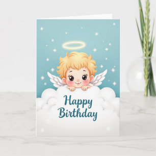 Tarjeta de Figura Alada Alegre