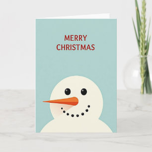 Tarjeta de figura de nieve minimalista