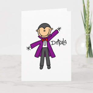 Tarjeta de figura de palotes de Drácula de Hallowe