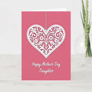 Tarjeta de filigrana del Día de las Madres más dul