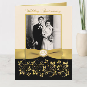 Tarjeta de firma de invitado de foto del 50º anive