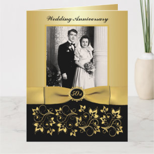 Tarjeta de firma de invitado de foto del 50º anive