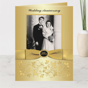 Tarjeta de firma de invitado de foto del 50 aniver
