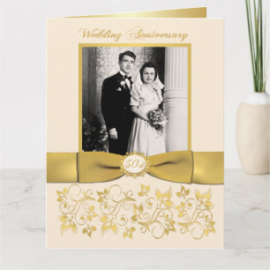 Tarjeta de firma de invitado de foto del 50 aniver