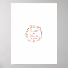 Tarjeta de firma del libro de visitas del boda - F