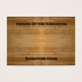 Tarjeta de firma en blanco para autógrafos de balo