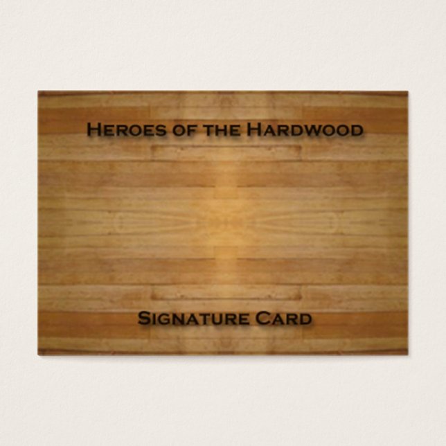 Tarjeta de firma en blanco para autógrafos de balo (Frente)