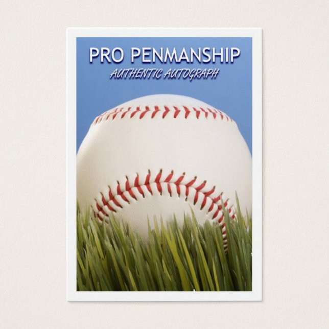 Tarjeta de firma en blanco para autógrafos de béis (Frente)