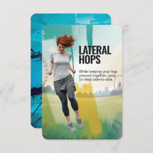 Tarjeta de Fitness de Hops Lateral con Respaldo Az
