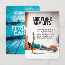 Tarjeta de fitness del elevador del brazo de planc