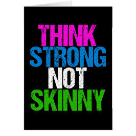 Tarjeta de fitness Inspiradora fuerte no delgada