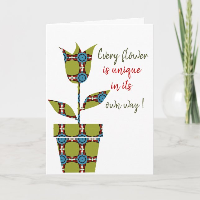 Tarjeta de flor (Anverso)